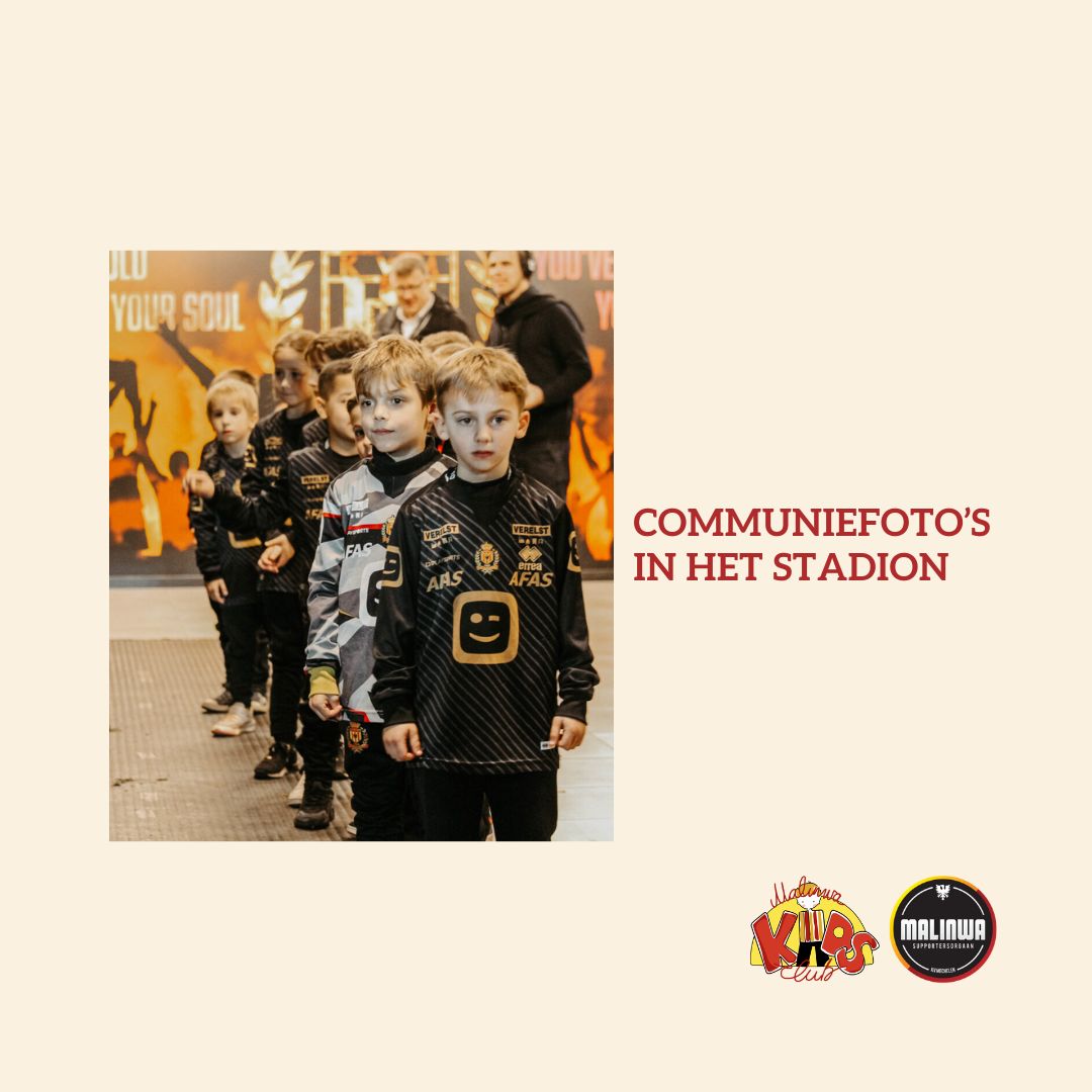 Communiefoto’s in het stadion